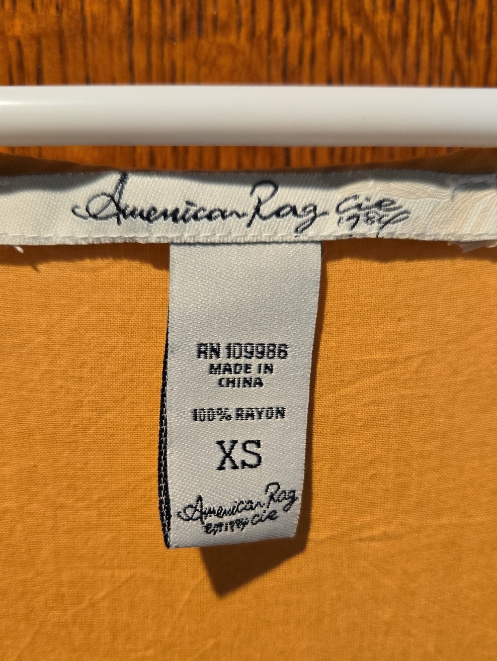 Size Xsmall Apricot Split-back Tank - Picture 5 of 8